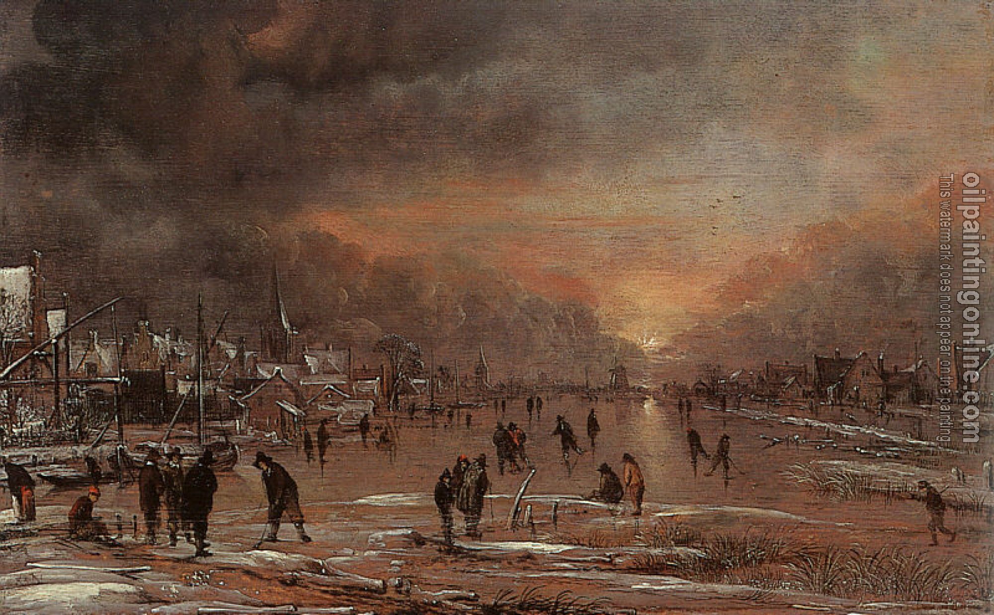 Neer, Aert van der - Sports on a Frozen River